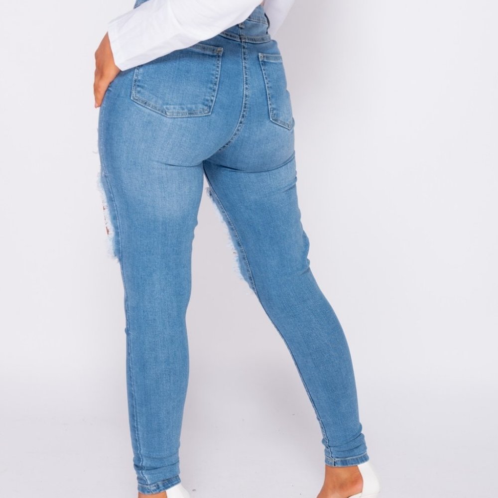 LAST 1! High Waist Ripped Distressed Skinny Denim - Picture 6 of 8